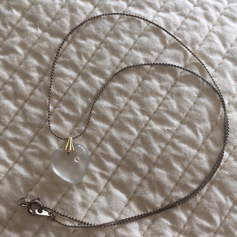 Frosted Heart Necklace